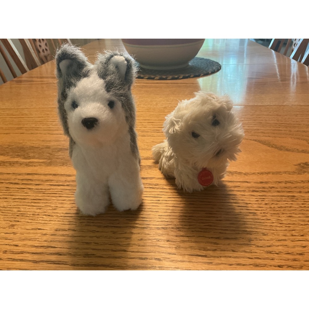 American Girl Doll Pets Husky and Coconut Terrier Dog Plush Set